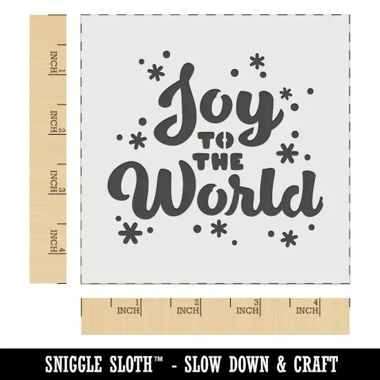 Joy to the World Snowflakes Christmas Wall Cookie DIY Craft Reusable Stencil {7}