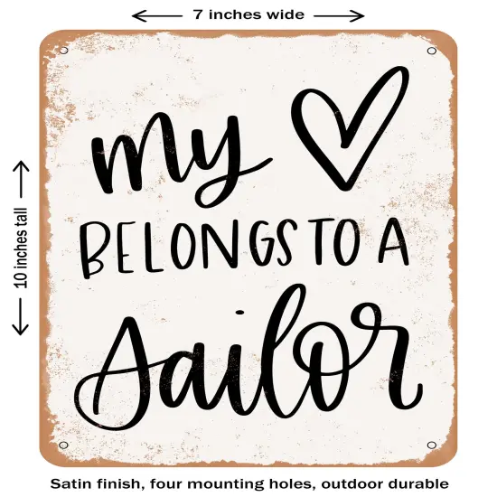 DECORATIVE METAL SIGN - Sailor - 2 - Vintage Rusty Look {1}