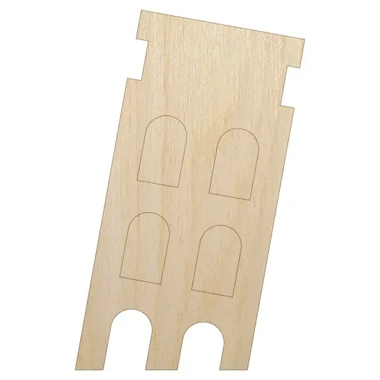 Leaning Tower of Pisa Icon Italy Unfinished Wood Shape Piece Cutout for DIY Craft Projects {7}