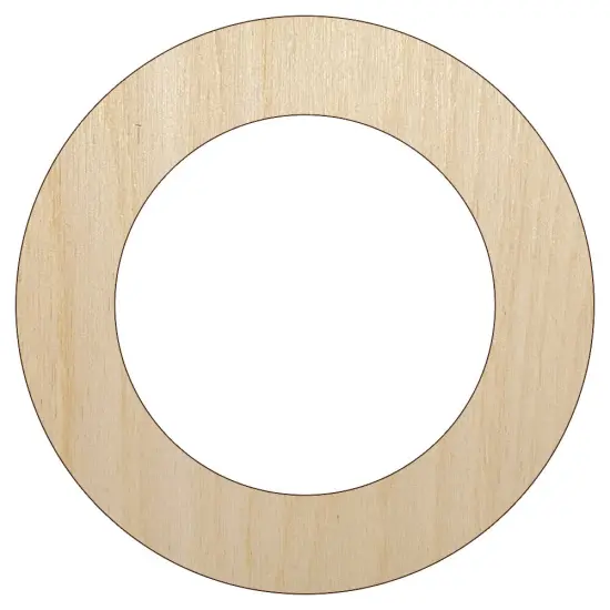 Circle Outline Unfinished Wood Shape Piece Cutout for DIY Craft Projects {1}