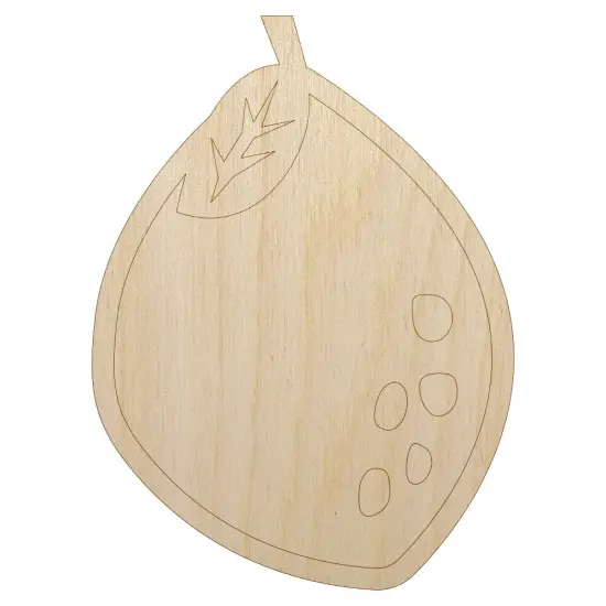 Lemon with Leaf Citrus Doodle Unfinished Wood Shape Piece Cutout for DIY Craft Projects {7}
