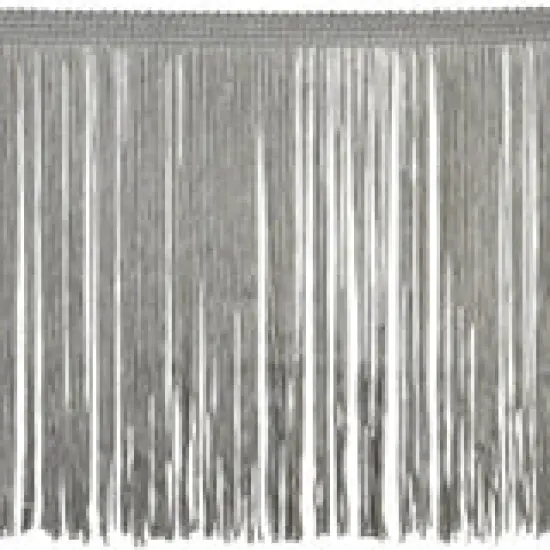 Belagio Chainette Fringe, 6" Wide, Silver, 10-Yard Bolt {1}