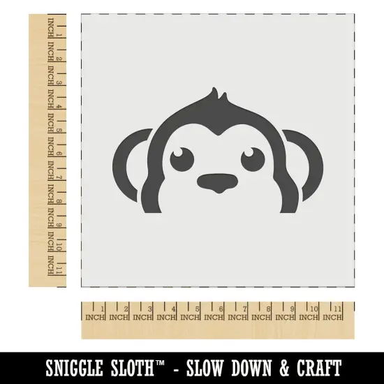 Peeking Monkey Wall Cookie DIY Craft Reusable Stencil {1}