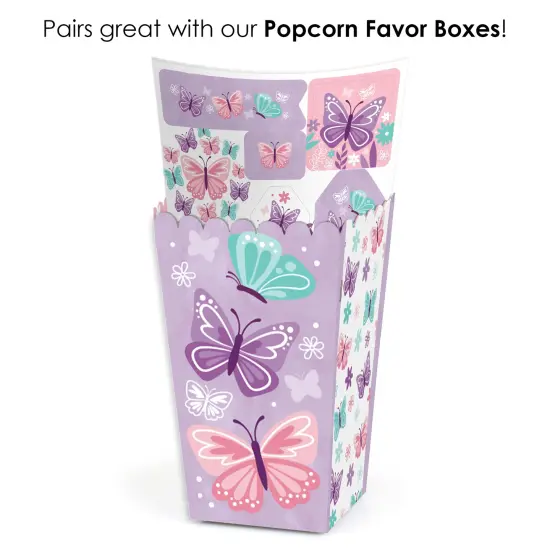 Big Dot of Happiness Beautiful Butterfly - Floral Baby Shower or Birthday Party Favor Sticker Set - 12 Sheets - 120 Stickers {7}