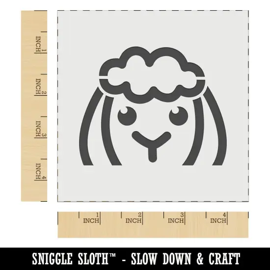 Peeking Sheep Wall Cookie DIY Craft Reusable Stencil {6}