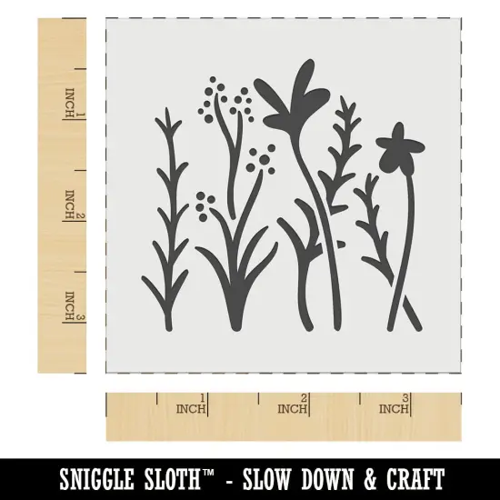 Adorable Summer Wildflowers for Repeating Pattern Wall Cookie DIY Craft Reusable Stencil {6}
