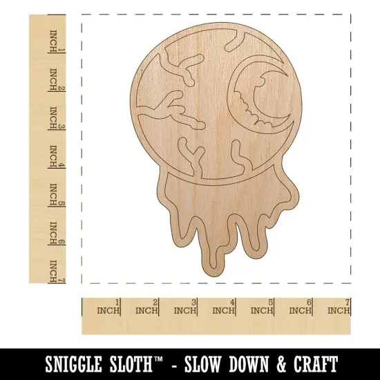 Oozing Eyeball Halloween Unfinished Wood Shape Piece Cutout for DIY Craft Projects {1}