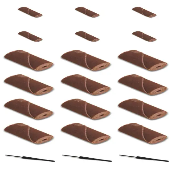 18 Jeweler Polishing Cartridges Fine, Medium & Coarse Grit & 3 Threaded Mandrels {1}