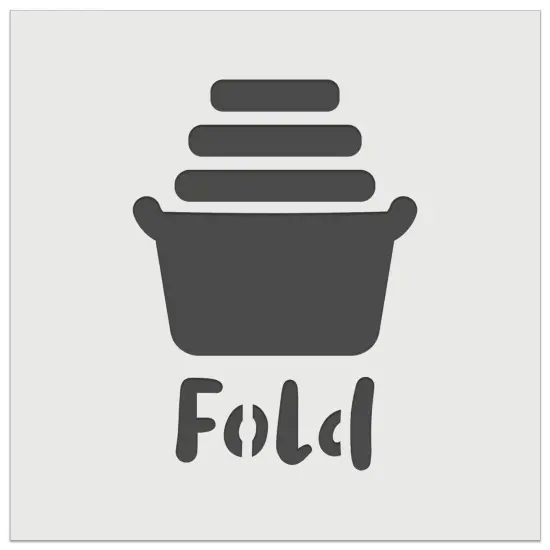 Laundry Basket Fold Wall Cookie DIY Craft Reusable Stencil {2}