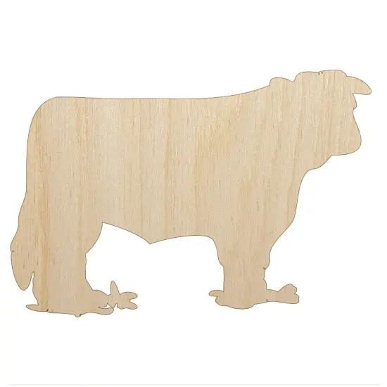 Hereford Cow Solid Unfinished Wood Shape Piece Cutout for DIY Craft Projects {1}