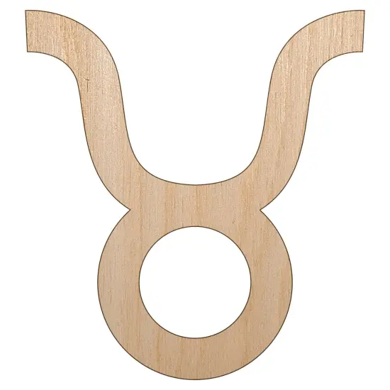 Taurus Horoscope Astrological Zodiac Sign Unfinished Wood Shape Piece Cutout for DIY Craft Projects {7}