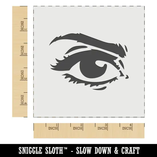 Woman's Left Eye with Eyebrow Mascara and Eye Shadow Wall Cookie DIY Craft Reusable Stencil {6}