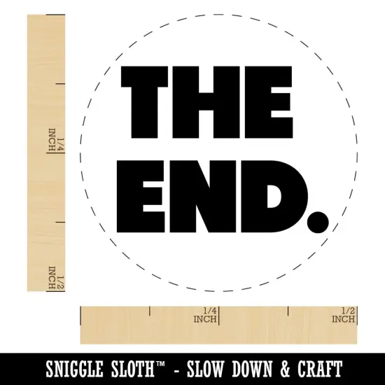 The End Bold Text Self-Inking Rubber Stamp for Stamping Crafting Planners Pink {1}