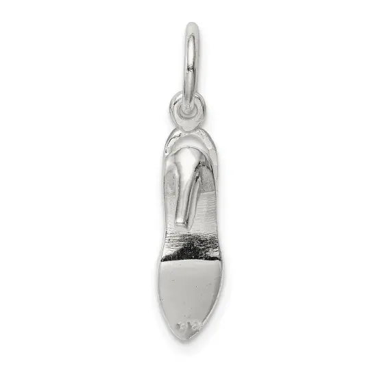 Sterling Silver High Heel Pendant Shoe Charm Jewelry 19mm x 11mm {3}