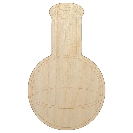 Glass Boiling Flask Chemistry Science Unfinished Wood Shape Piece Cutout for DIY Craft Projects {7}