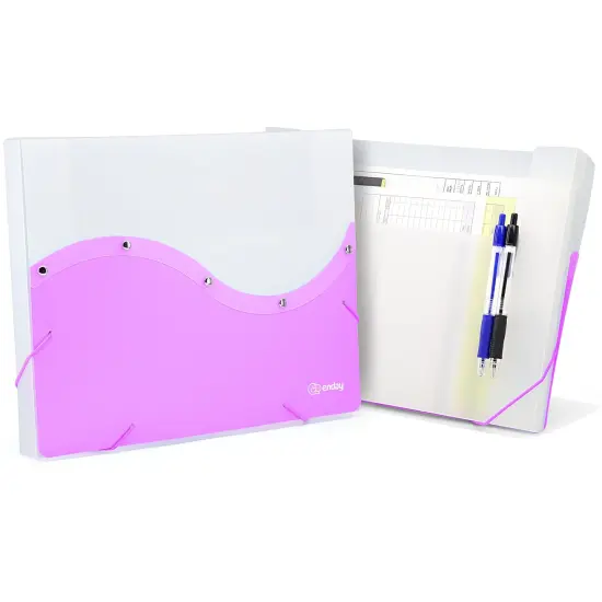 Enday Two Tone Letter Size Document Case Blue {2}