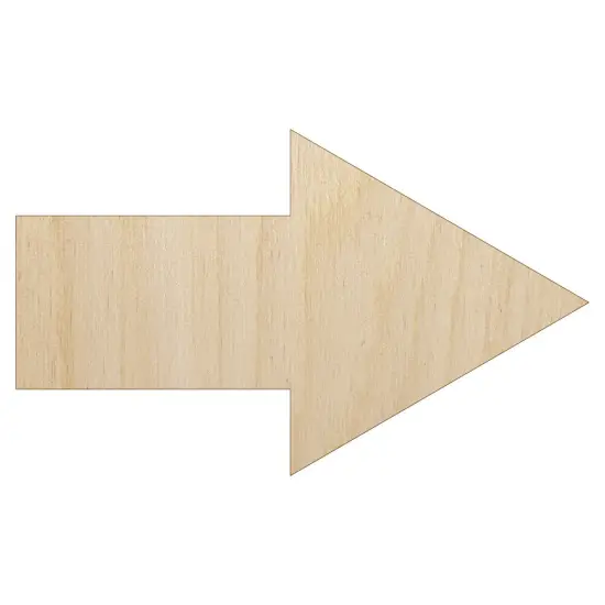Arrow Solid Unfinished Wood Shape Piece Cutout for DIY Craft Projects {1}