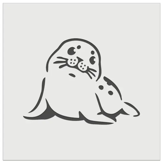 Curious Baby Seal Wall Cookie DIY Craft Reusable Stencil {7}
