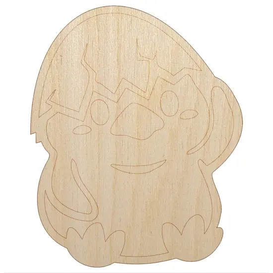 Sweet Chicken Hatchling with Egg Shell Unfinished Wood Shape Piece Cutout for DIY Craft Projects {7}