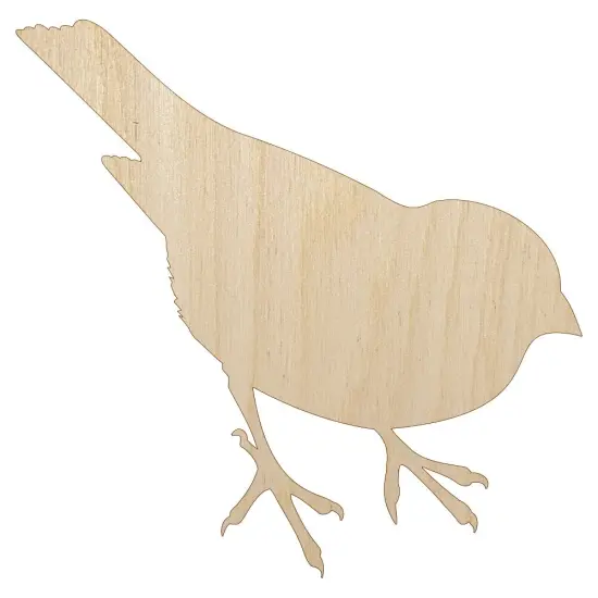 Sparrow Bird Solid Unfinished Wood Shape Piece Cutout for DIY Craft Projects {1}