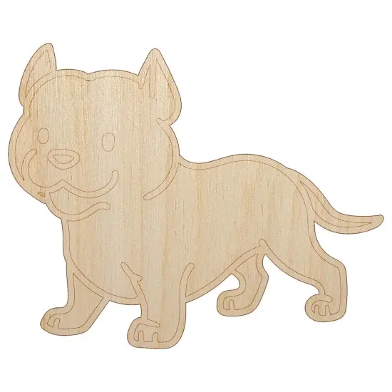 Pit Bull Standing Dog Unfinished Wood Shape Piece Cutout for DIY Craft Projects {7}