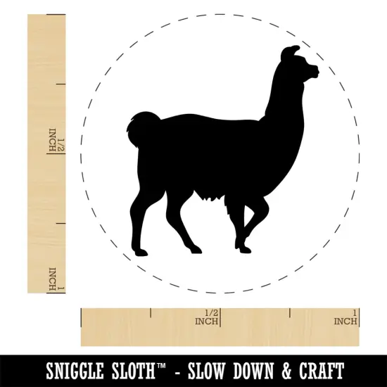 Llama Silhouette Self-Inking Rubber Stamp Ink Stamper for Stamping Crafting Planners Red {1}