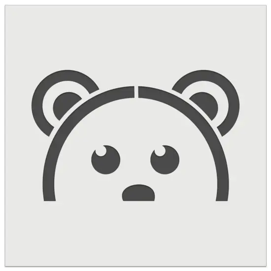 Peeking Bear Wall Cookie DIY Craft Reusable Stencil {7}