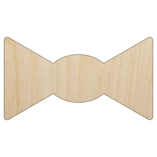 Bow Tie Solid Unfinished Wood Shape Piece Cutout for DIY Craft Projects {1}