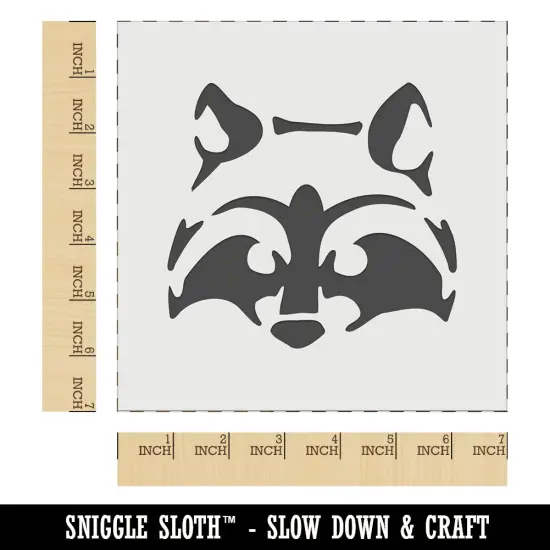 Masked Raccoon Trash Panda Head Wall Cookie DIY Craft Reusable Stencil {1}