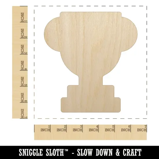 Trophy Award Solid Unfinished Wood Shape Piece Cutout for DIY Craft Projects {1}