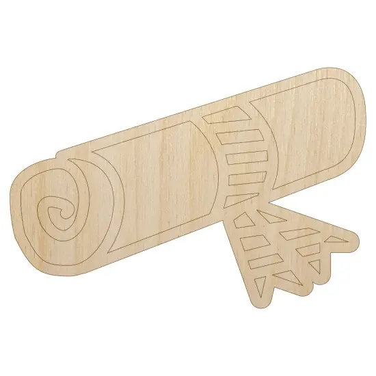 Diploma Graduation Doodle Unfinished Wood Shape Piece Cutout for DIY Craft Projects {7}