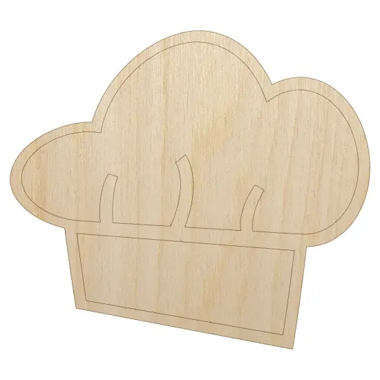 Chef Hat Cooking Unfinished Wood Shape Piece Cutout for DIY Craft Projects {1}