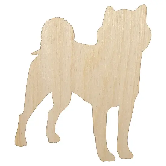 Shiba Inu Dog Solid Unfinished Wood Shape Piece Cutout for DIY Craft Projects {1}