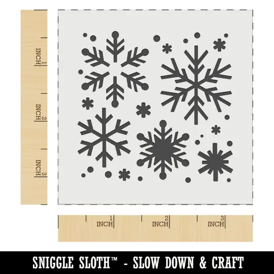 Christmas Snowflakes Wall Cookie DIY Craft Reusable Stencil {6}