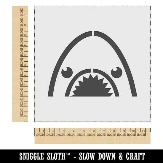 Peeking Shark Wall Cookie DIY Craft Reusable Stencil {1}