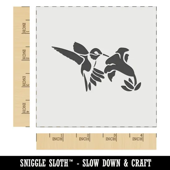 Hummingbird with Flower Wall Cookie DIY Craft Reusable Stencil {6}