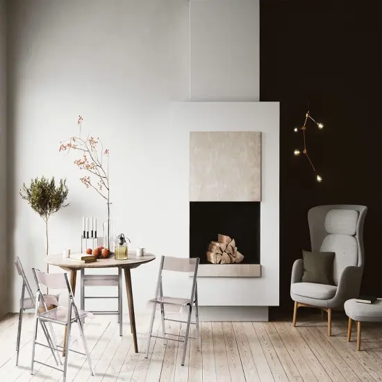 ISL Furnishings- Kasper Flex Luxury Modern Folding Chairs AcrylicSilver 1 Pk {2}