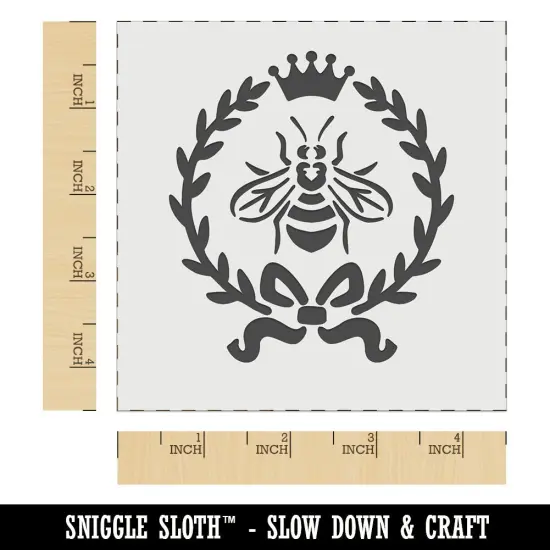 French Bee Crown Wreath Wall Cookie DIY Craft Reusable Stencil {7}