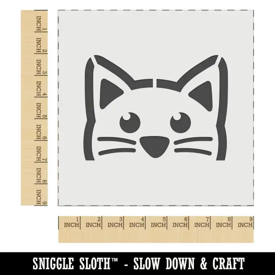 Peeking Cat Wall Cookie DIY Craft Reusable Stencil {1}