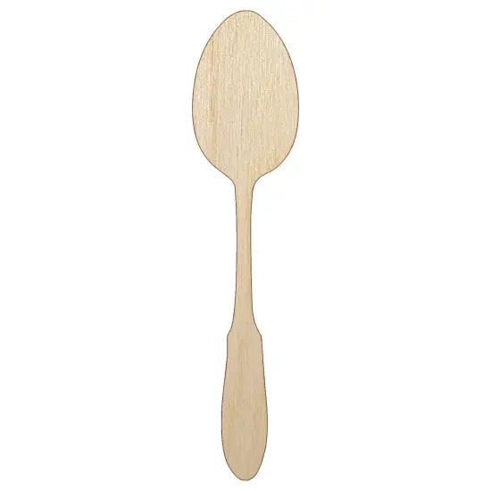 Spoon Solid Utensil Eating Sketch Unfinished Wood Shape Piece Cutout for DIY Craft Projects {7}