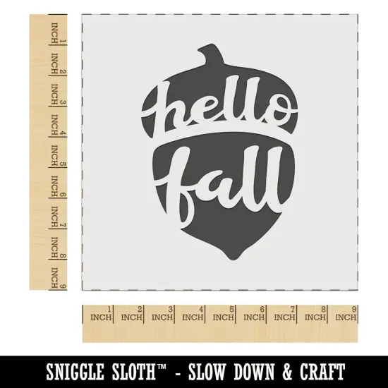 Hello Fall Acorn Wall Cookie DIY Craft Reusable Stencil {1}