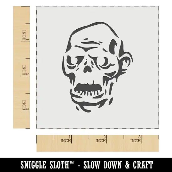Spooky Zombie Head Halloween Monster Wall Cookie DIY Craft Reusable Stencil {5}