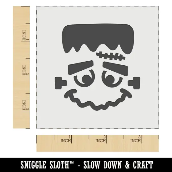 Halloween Frankenstein Face Wall Cookie DIY Craft Reusable Stencil {6}