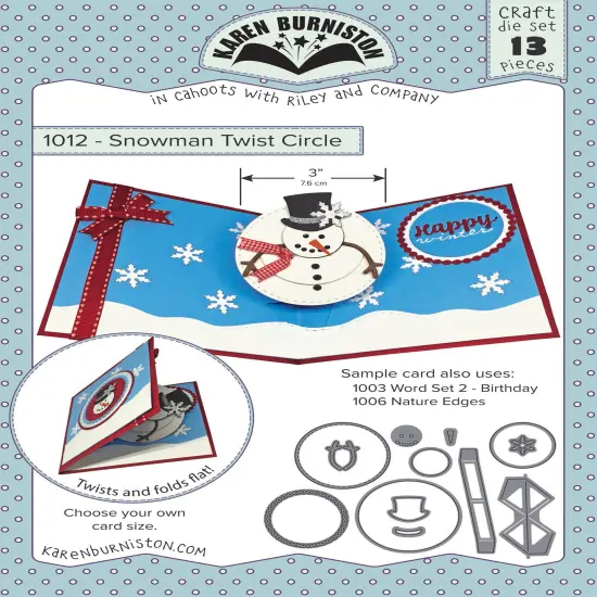 Karen Burniston Dies-Snowman Twist Circle Pop-Up {1}