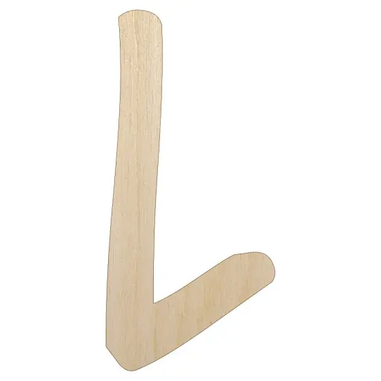 Letter L Uppercase Felt Marker Font Unfinished Wood Shape Piece Cutout for DIY Craft Projects {1}