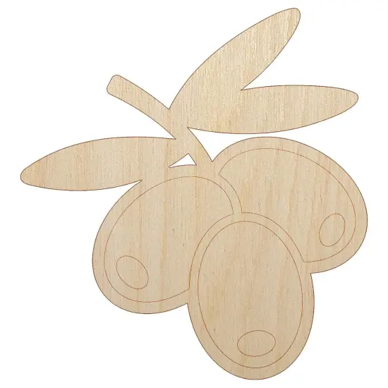 Bunch of Olives Unfinished Wood Shape Piece Cutout for DIY Craft Projects {7}