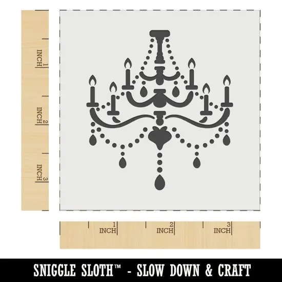 Elegant Candle Chandelier Wall Cookie DIY Craft Reusable Stencil {5}