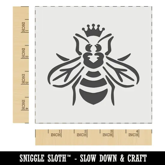 Queen Bee with Crown Honey Hive Wall Cookie DIY Craft Reusable Stencil {7}