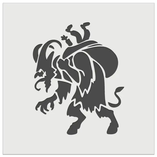 Krampus Christmas Monster Demon Devil Wall Cookie DIY Craft Reusable Stencil {2}