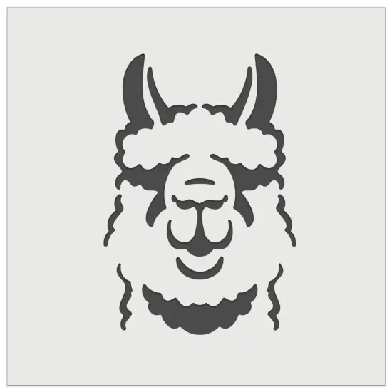 Fluffy Wooly Llama Head Wall Cookie DIY Craft Reusable Stencil {7}
